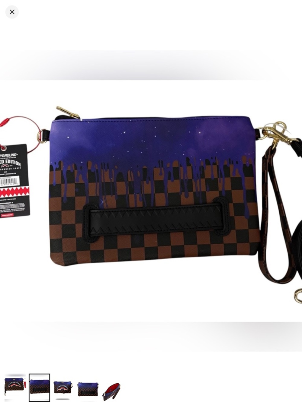 NEW Now Gone never to return Sprayground Lost In Space Drip Crossover Clutch